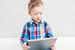 Boy with tablet pc