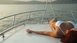 Video: Bikini Woman Enjoying Summer Vacation On a Bay Cruise Bikini Woman Enjoying Summer Vacation On a Bay Cruise