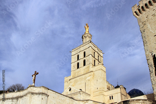 Photo: Virgin Mary statue in Avignon, The Popes' Palace, France Virgin Mary statue in Avignon, The Popes' Palace, France