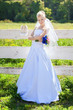 beautiful blonde bride outdoor