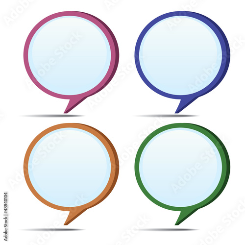 Illustration: Set of speech bubbles. Set of speech bubbles.