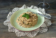 Photo: Risotto with porcini mushrooms and mint Risotto with porcini mushrooms and mint