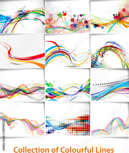 Vector: set of abstract wave line poster with space of your text. set of abstract wave line poster with space of your text.