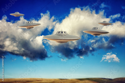 Illustration: ufo flying ufo flying