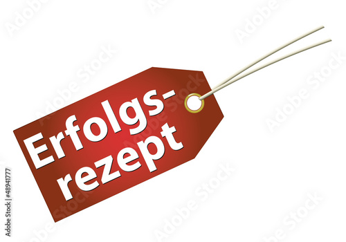 Illustration: label schild erfolgsrezept label schild erfolgsrezept