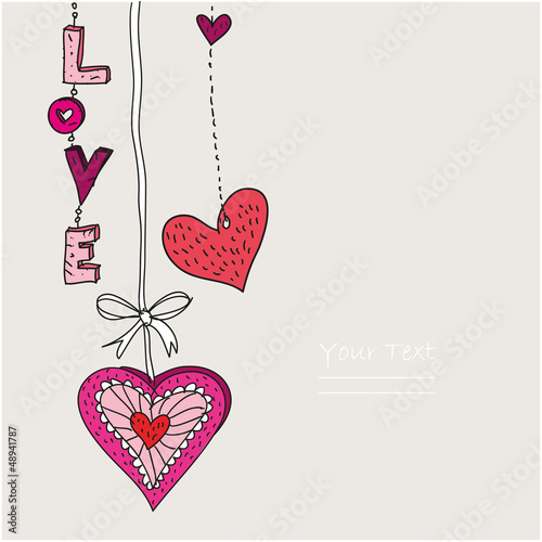Vector: Valentinstag - Karte Valentinstag - Karte