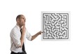 Businessman with maze