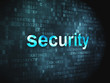 Protection concept: Security on digital background