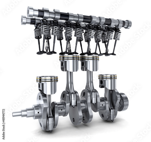 Illustration: Crankshaft and camshaft Crankshaft and camshaft