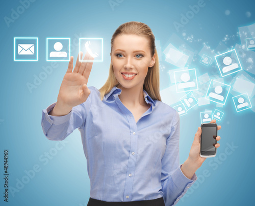 Photo: woman with smartphone woman with smartphone