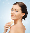 woman with soap