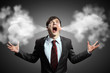 businessman in anger