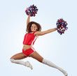 cheerleader girl jumping