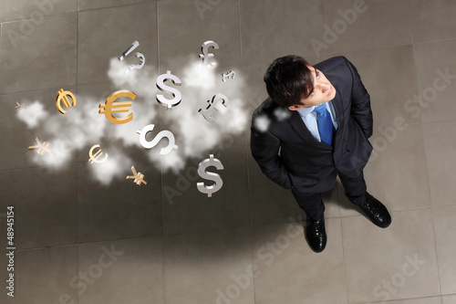 Photo: Image of businessman top view Image of businessman top view