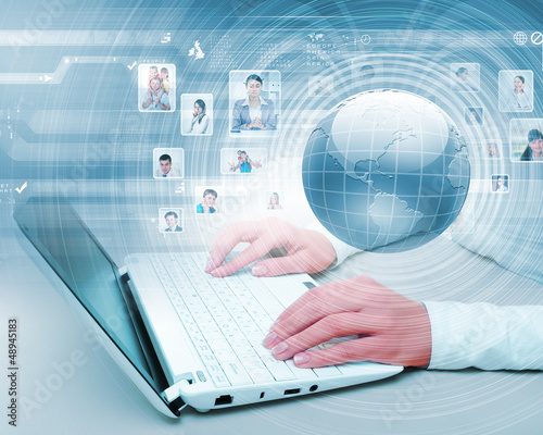 Photo: Symbol of social network Symbol of social network