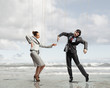 Puppet businesspeople
