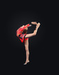 Photo: Young woman in gymnast suit posing Young woman in gymnast suit posing
