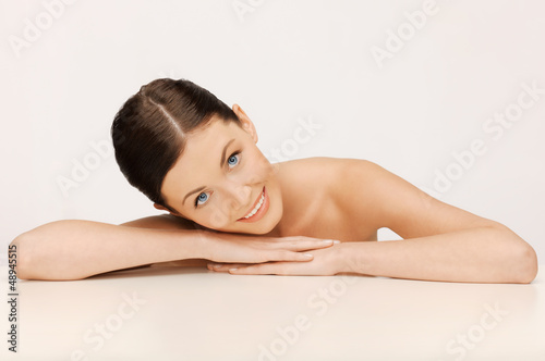 Photo: face and hands of beautiful woman face and hands of beautiful woman