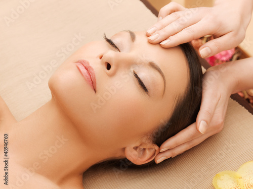 Photo: beautiful woman in massage salon beautiful woman in massage salon