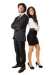 Businessman and businesswoman