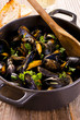 Foto: Miesmuscheln in Weinsauce Miesmuscheln in Weinsauce