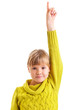 Girl raising hand