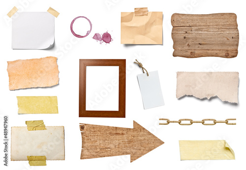 Photo: grunge paper piece note grunge paper piece note