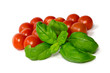 Basilikum mit Cherry Tomaten