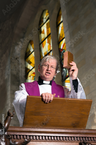 Photo: Preacher on pulpit Preacher on pulpit