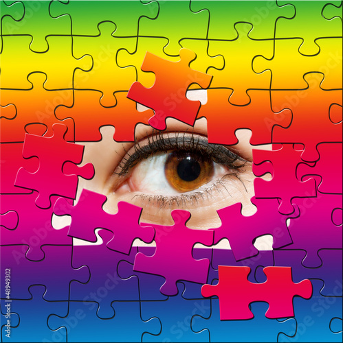 Photo: Rainbow puzzle eye Rainbow puzzle eye