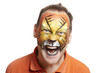 Man with face painting tiger