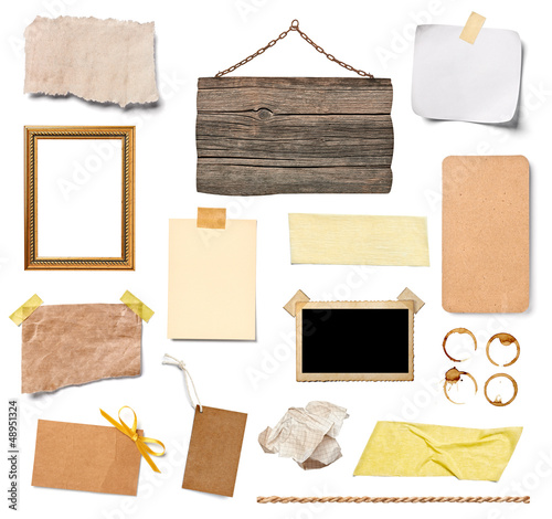 Photo: grunge paper piece note grunge paper piece note