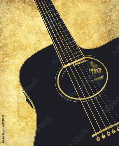 Photo: retro guitar background retro guitar background