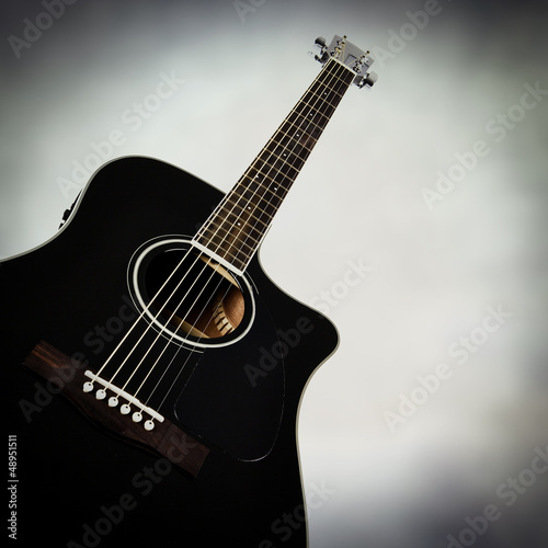 Photo: black acoustic guitar black acoustic guitar