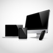 Realistic vector of laptop, tablet, monitor and mobile phone