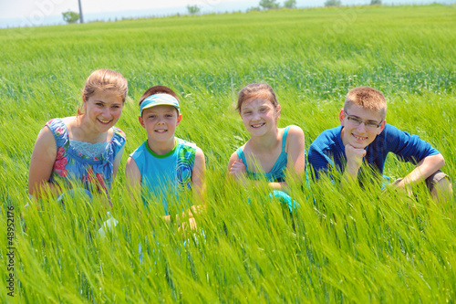 Photo: Cousins in wheat field Cousins in wheat field