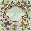 Vector: Floral vintage ornament with place for text, Valentine card Floral vintage ornament with place for text, Valentine card