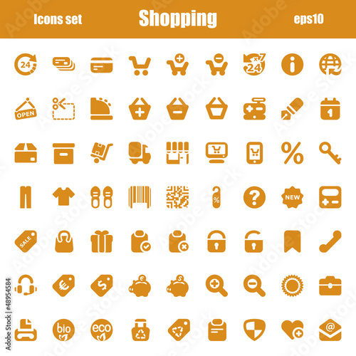 Vector: orange shopping orange shopping