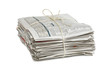 verschnürter Zeitungsstapel