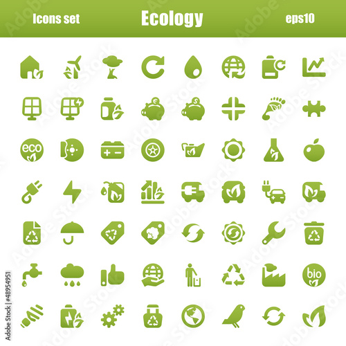 Vector: icons green ecology icons green ecology