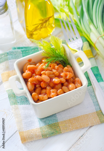 Photo: white bean with tomato sauce white bean with tomato sauce