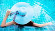 woman in the swimming pool