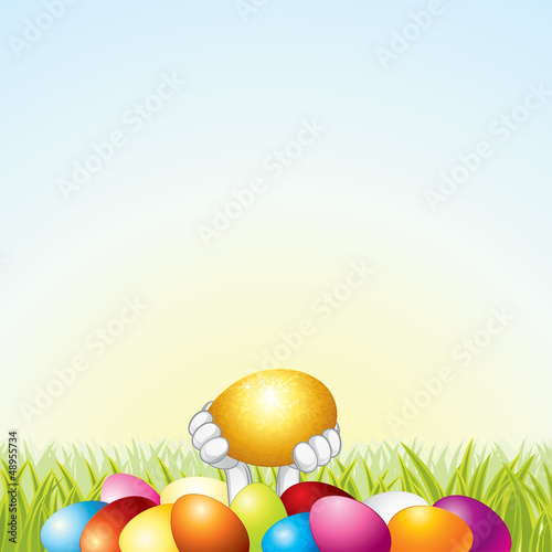 Vector: Easter card with space for your text or design Easter card with space for your text or design