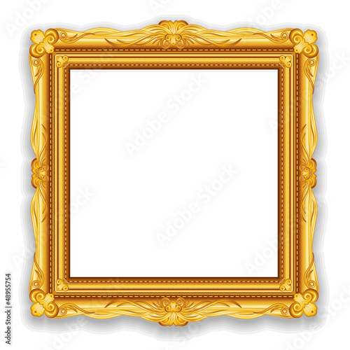 Vector: Gold Vintage Frame. Decorative Vector Object Gold Vintage Frame. Decorative Vector Object