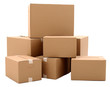 Carton boxes isolated over white background