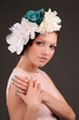 Studio portrait of beautiful sexy girl  in fashion style