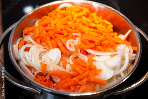 Photo: carrots an onions for Dutch hutspot stew carrots an onions for Dutch hutspot stew