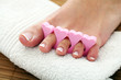 Beautiful foot with french pedicure