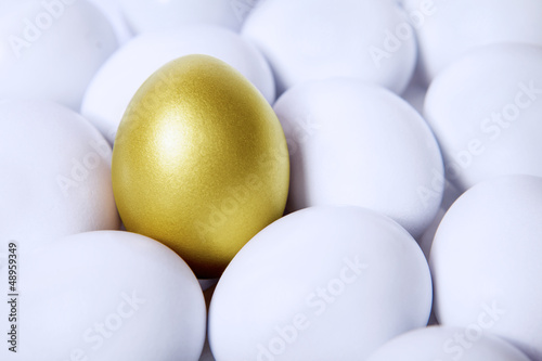 Photo: Gold egg in crowds Gold egg in crowds