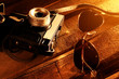 Eyeglasses with retro photocamera